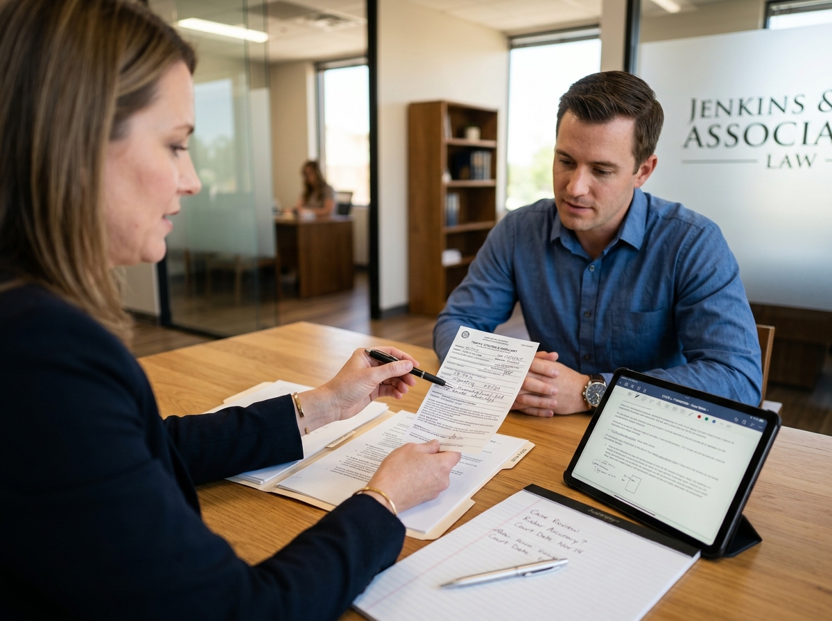 Traffic ticket legal case review consultation desk